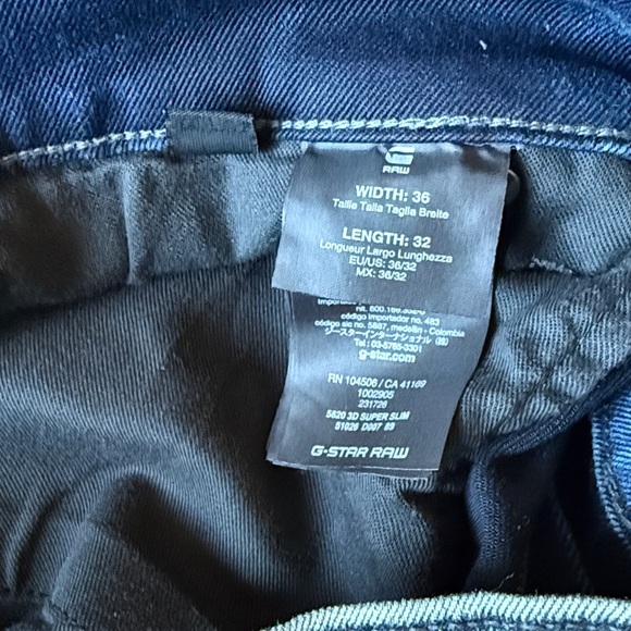 G-Star Dark Blue Skinny Jeans for Men - Picture 3 of 5